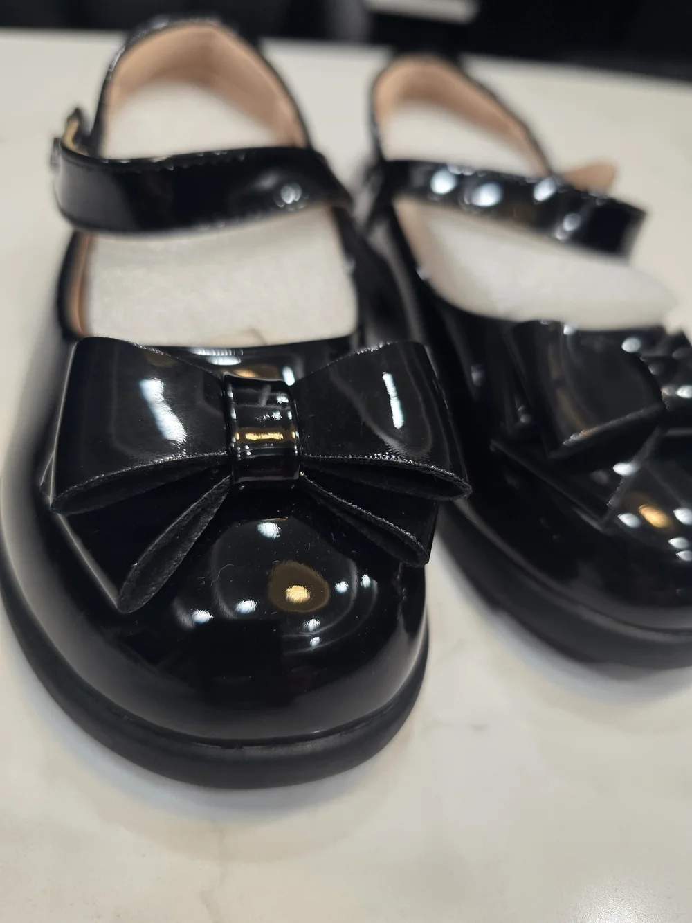 Girls' Black Bow Shoes